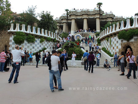 Park Guell by Antoni Gaudi in Barcelona, Spain