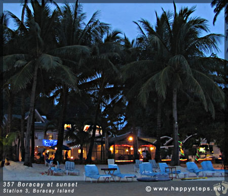 Beachfront sunset at 357 Boracay Resort Hotel, Station 3, Boracay Island