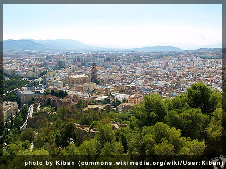 Malaga, Spain - as viewed from Gibralfaro Castle