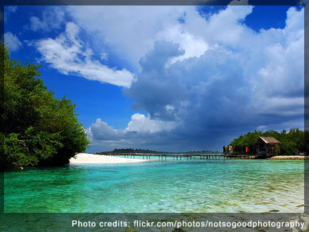 Beach scene in Maldives