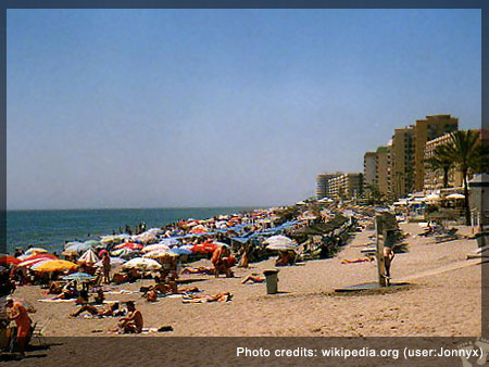 Beach in Fuengirola, Spain