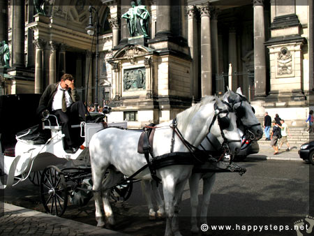 Photo of horse carriage in front of the Berliner Dom, Museumsinsel (Museum Island), Berlin