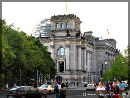 Photo of street leading to the Reichstag, Berlin