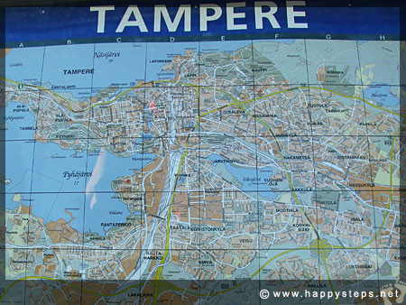 Map of Tampere, Finland