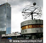 Berlin day tour - Alexanderplatz: Fernsehturm (TV Tower) and Weltzeituhr (World Time Clock)
