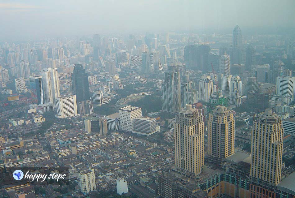 Photo of Bangkok’s cityscape as viewed from the Observation Deck at the 77th Floor, Baiyoke Sky Hotel, Thailand