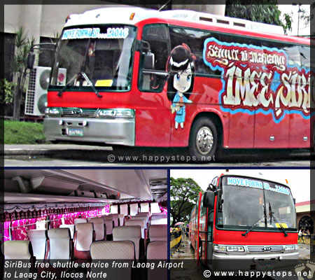 SiriBus free shuttle service from Laoag Airport to downtown