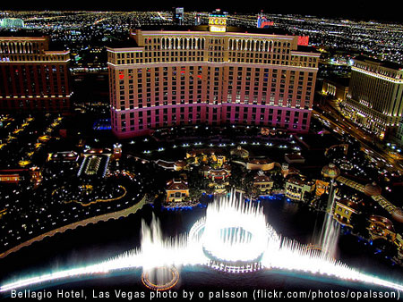 Bellagio Hotel, Las Vegas photo by o palsson (flickr.com/photos/opalsson)