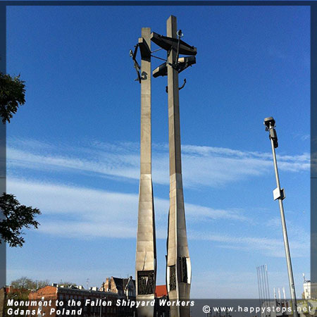 Monument to the Fallen Shipyard Workers in Gdansk, Poland