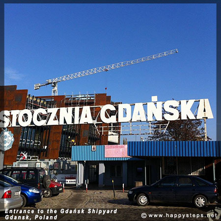 Entrance to the famous Gdansk Shipyard in Gdansk, Poland