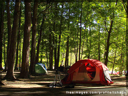 camping trip tent