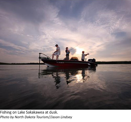 Fishing in Lake Sakakawea, North Dakota 