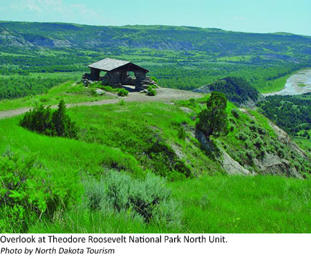 Overlook at Theodore Roosevelt National Park North Unit.