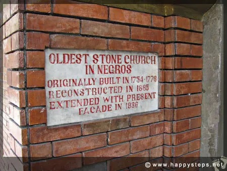 Dumaguete Cathedral inscription at the main entrance